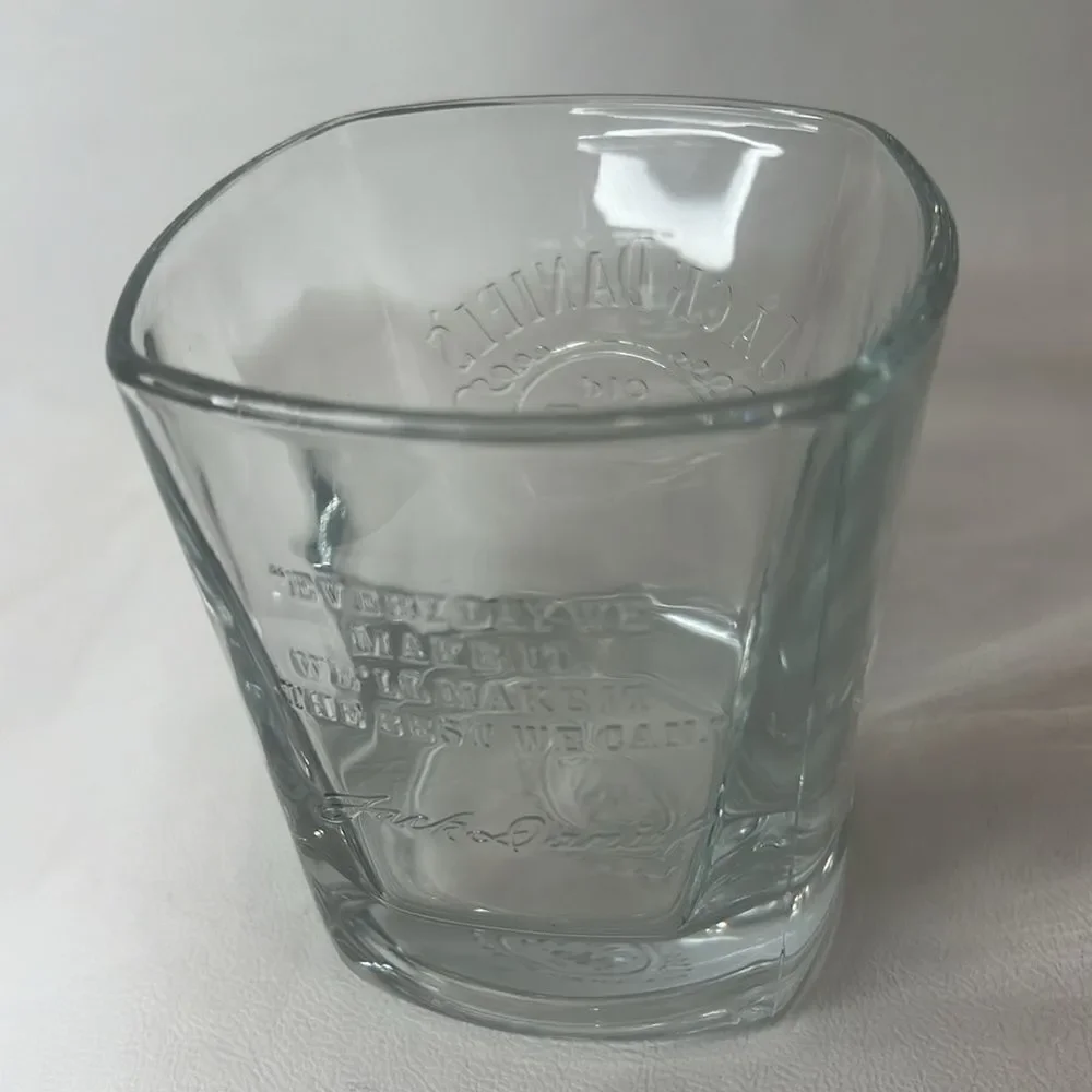 Jack Daniel’s Whiskey Rocks Glass Old No 7 Brand 8 Oz Engraved 3 1/2 In Tall Bar